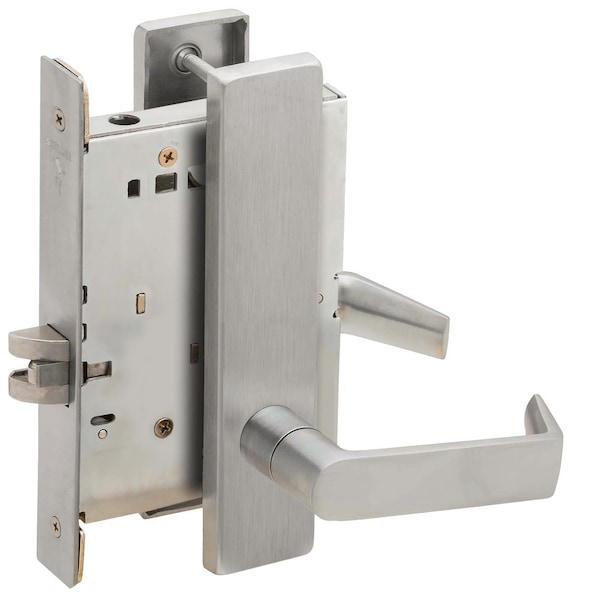 Schlage Grade 1 Passage Latch Mortise Lock, 06 Lever, L Escutcheon, Stainless Steel Finish, Reversible L9010 06L 630 - main